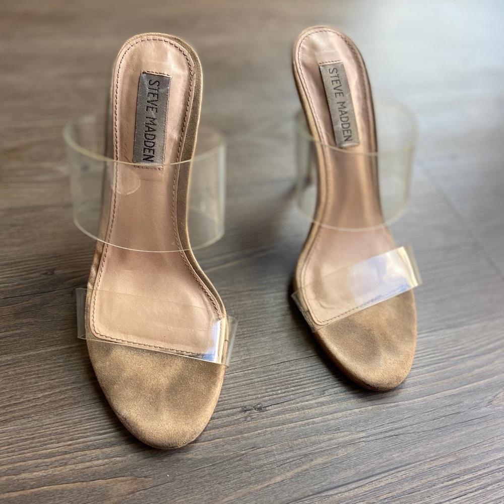 Steve Madden Nude Clear Heels